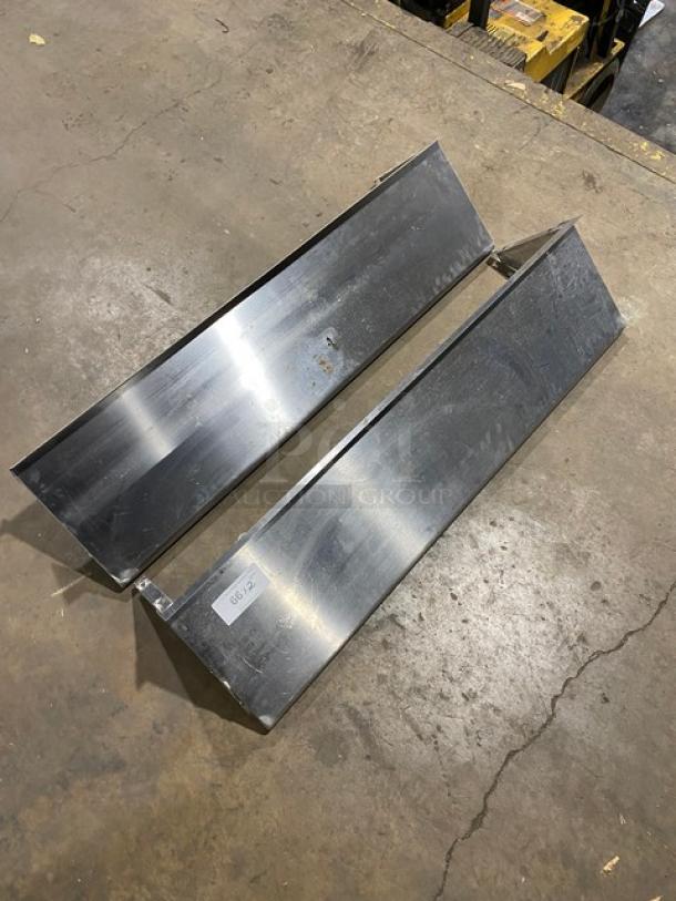 Commercial Stainless Steel 48" x 12" Wall Mounted Storage Shelves! 2X Your Bid! - Image 8 of 8