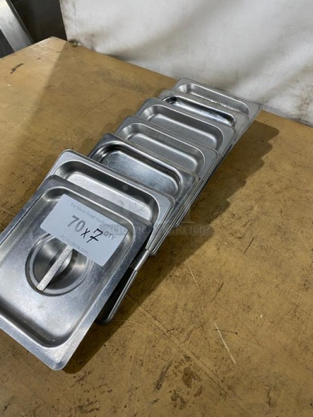 Winco Commercial Stainless Steel Slotted Steamtable/Hotel Pan Covers! 7X Your Bid! - Image 2 of 7