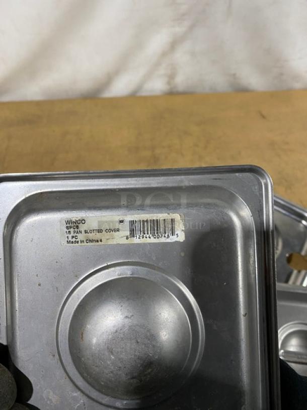 Winco Commercial Stainless Steel Slotted Steamtable/Hotel Pan Covers! 7X Your Bid! - Image 7 of 7