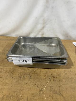Commercial Stainless Steel Steamtable/Hotel Pans! 4X Your Bid!