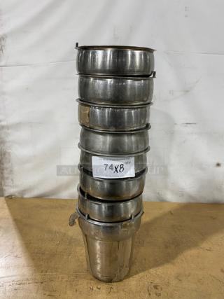 Commercial Stainless Steel Vegetable Inset Pans! 8X Your Bid!