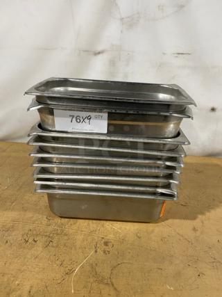 Commercial Stainless Steel Steamtable/Hotel Pans! 9X Your Bid!