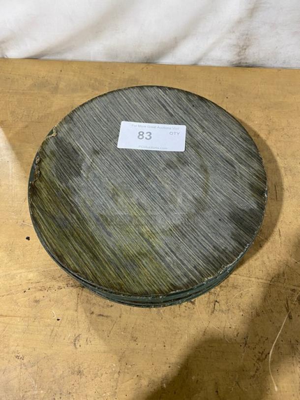 Charge It By Jay Commercial Melamine Faux Pine Wood Style Charger Plates! All One Money! - Image 1 of 7