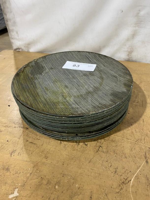 Charge It By Jay Commercial Melamine Faux Pine Wood Style Charger Plates! All One Money! - Image 2 of 7