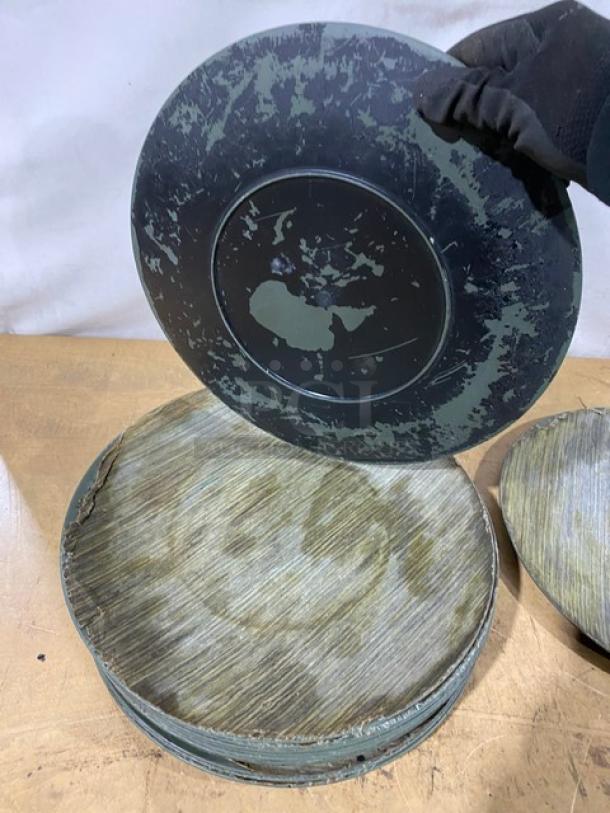 Charge It By Jay Commercial Melamine Faux Pine Wood Style Charger Plates! All One Money! - Image 5 of 7