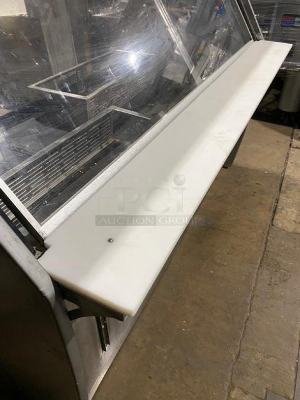 Structural Concepts G-Series Commercial Stainless Steel Curved Glass Refrigerated Full-Service Meat Deli Display Case! With Rear Sliding Doors! With Tray Slide & Cutting Board! 120V 1 Phase! - Image 6 of 10