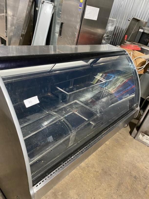 Structural Concepts G-Series Commercial Stainless Steel Curved Glass Refrigerated Full-Service Meat Deli Display Case! With Rear Sliding Doors! With Tray Slide & Cutting Board! 120V 1 Phase! - Image 8 of 10