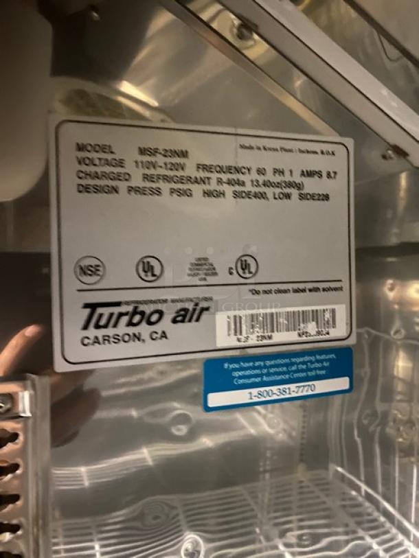 Turbo Air Maximum Series Commercial Stainless Steel Solid Single Door Reach In Freezer! Energy Star Certified! With Poly Coated Wire Racks! With Digital Thermostat! Model: MSF-23NM! 110-120V 1 Phase! - Image 6 of 10