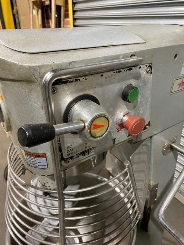 Omcan Commercial Heavy Duty 30 Qt Planetary Mixer! With Stainless Steel Bowl Guard & Mixing Bowl! With Dough Hook Attachment! Model: SP300A SN: 1310300814! 110V 1 Phase! Working When Removed! - Image 5 of 10