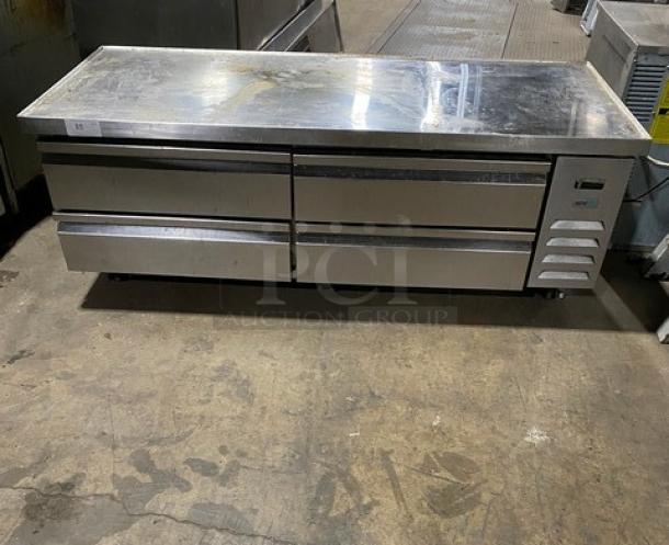 Asber! 2022! Commercial Stainless Steel 4 Drawer Refrigerated Chef Base/Equipment Stand! Model: ACBR 72 HC SN: 8102544328! 115V 1 Phase! On Casters! - Image 1 of 11