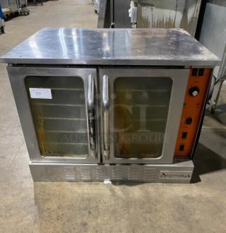 Sierra Commercial Stainless Steel Natural Gas Powered Single Stack Convection Oven! With Wire Oven Racks!