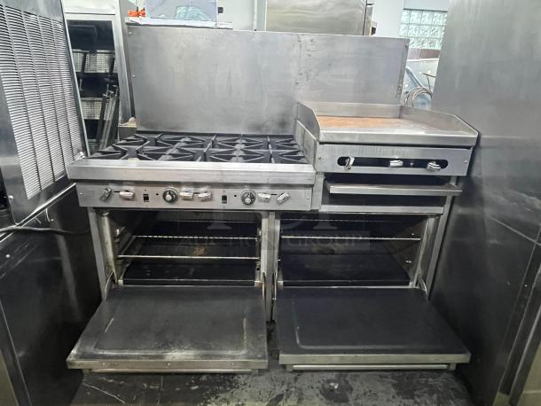 AMAZING Southbend 60" OVEN & (6) Burner Natural Gas Range w/ 24" Raised Griddle - Image 1 of 5