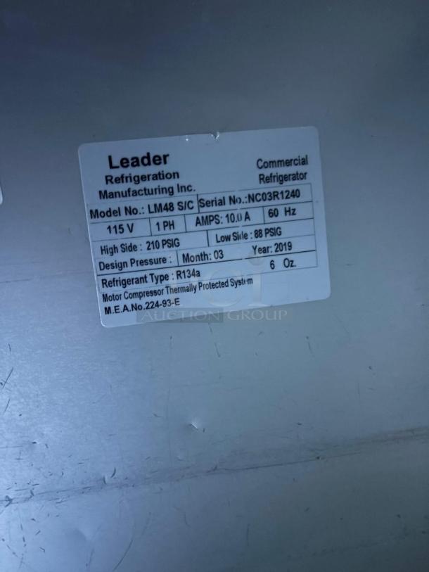 Leader LM48 - 48" Refrigerated Sandwich / Salad Prep Table - Image 5 of 6