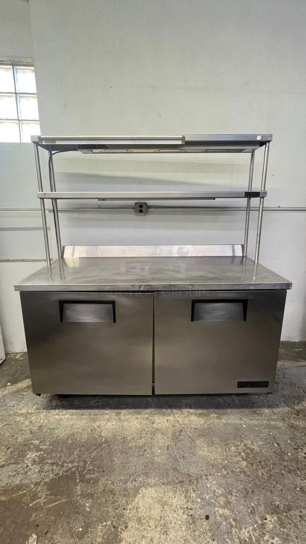 True 60" Worktop Table & Refrigerator w/ (2) Sections, 115v - Image 1 of 7