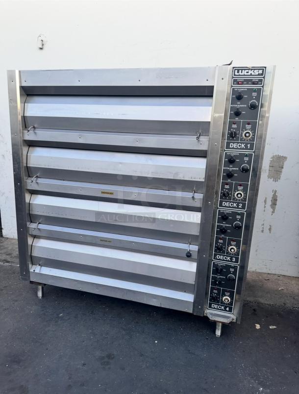 Lucks Commercial 4 Deck Electric Bread and Pizza Oven Tested and Working! - Image 1 of 14