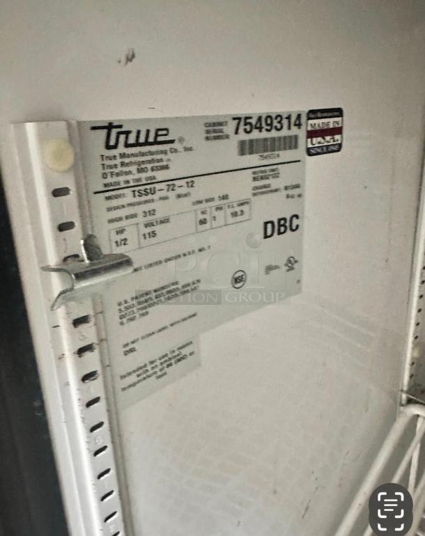 Nice True TSSU-72-12-HC 72" TSSU Series Sandwich/Salad Prep Table w/ Refrigerated Base, 115v Tested and Working! - Image 8 of 8