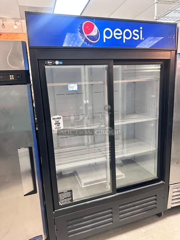 Late Model Commercial  2 Glass Door Refrigerator 115 Volt Tested and Working! - Image 2 of 7