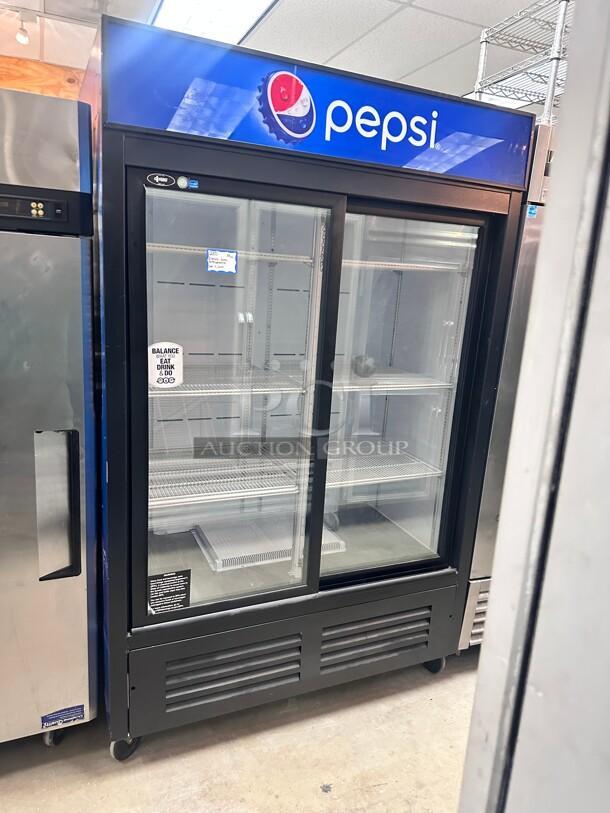 Late Model Commercial  2 Glass Door Refrigerator 115 Volt Tested and Working! - Image 3 of 7