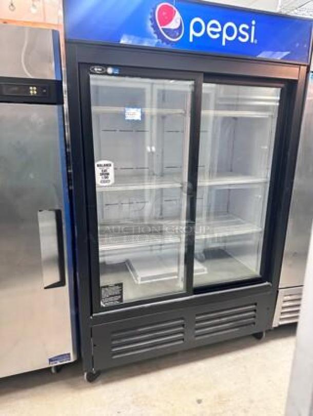 Late Model Commercial  2 Glass Door Refrigerator 115 Volt Tested and Working! - Image 5 of 7