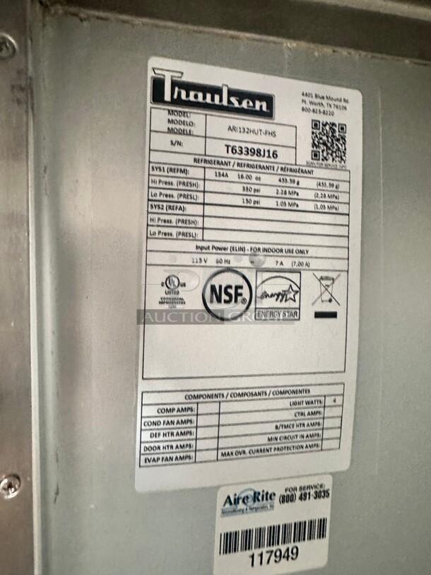 Excellent Traulsen 36" Solid Door Roll-In Refrigerator 115 Volt Tested and Working! - Image 5 of 5
