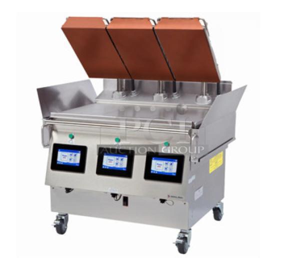 Garland Xpress XPG36  36"  Natural Gas Clamshell Griddle with 3 Platens 60,000 BTU Tested and Working! - Image 5 of 7