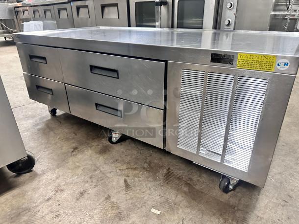 Delfield F2962CP 62" Four Drawer Refrigerated Chef Base 115 Volt Tested and Working! - Image 4 of 9