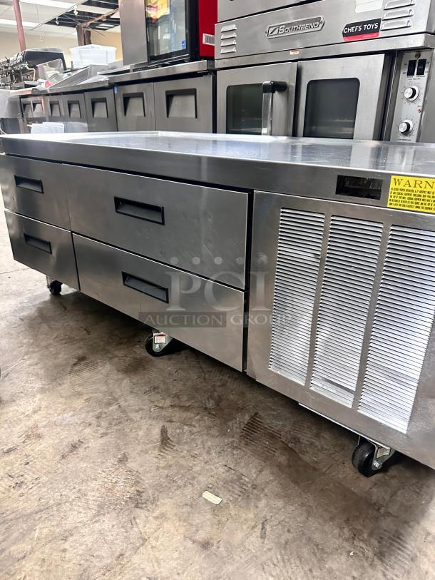 Delfield F2962CP 62" Four Drawer Refrigerated Chef Base 115 Volt Tested and Working! - Image 6 of 9