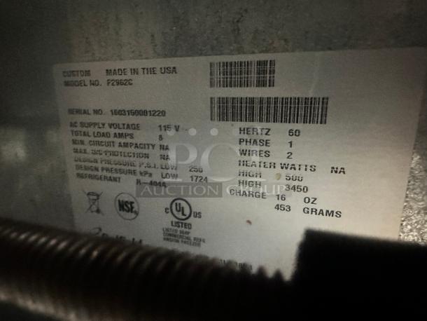 Delfield F2962CP 62" Four Drawer Refrigerated Chef Base 115 Volt Tested and Working! - Image 7 of 9