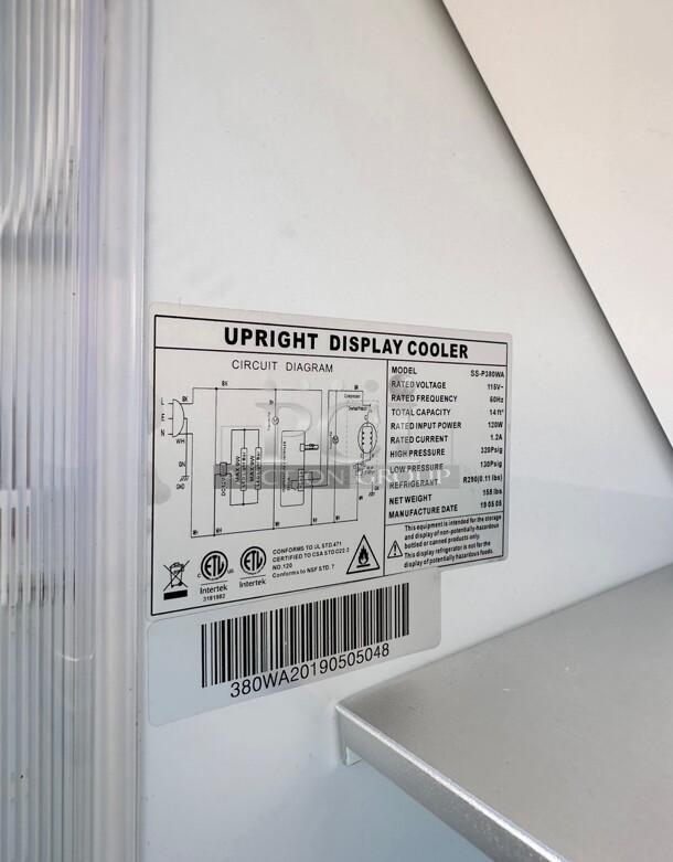 Excellent Atosa Single Glass Section Refrigerated Cooler 115 Volt Tested and Working! - Image 11 of 12