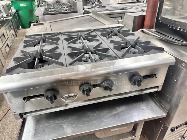 Nice Wells 36" 6 Burner Hot Plate Gas Tested and Working! - Image 5 of 6