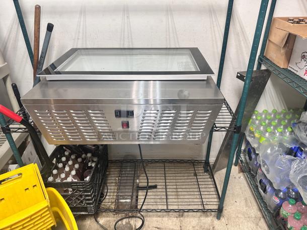 Clean Commercial Glass Door Ice Cream Display  Freezer 115v Tested and Working! - Image 1 of 3