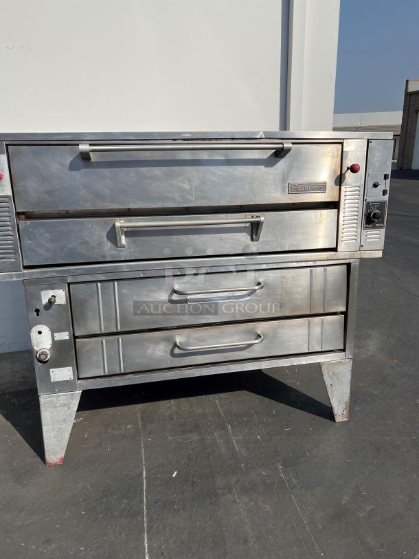 Excellent One Bakers Pride and One Garland Commercial Gas Pizza Oven Tested and Working! - Image 1 of 9