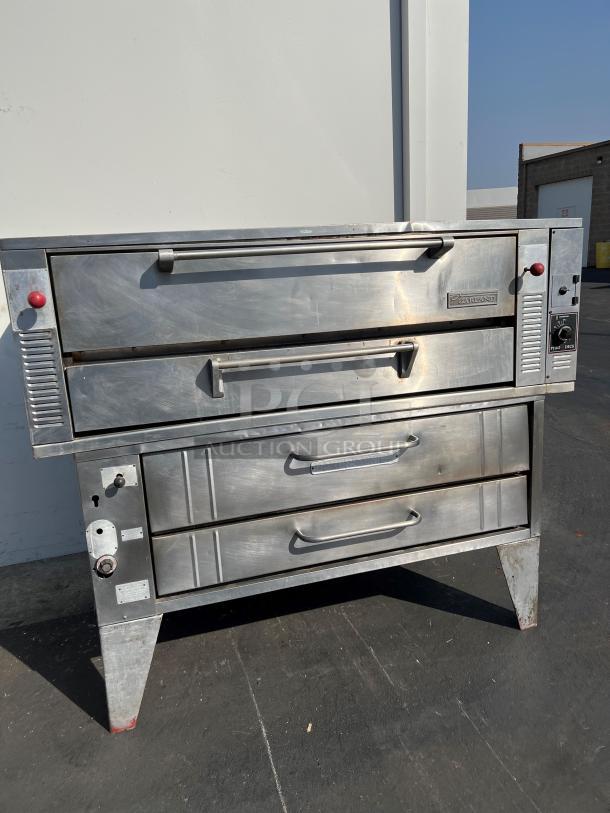 Excellent One Bakers Pride and One Garland Commercial Gas Pizza Oven Tested and Working! - Image 3 of 9