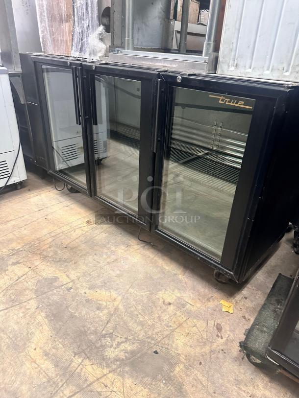 True TBB-24GAL-72 72" Back Bar Refrigerator - 3 Swinging Glass Doors, Black, 115v Tested and Working! - Image 2 of 9