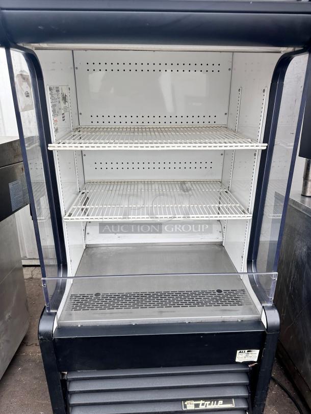 Excellent True 30" Vertical Open Air Cooler w/ (4) Levels, Black, 115v Tested and Working! - Image 4 of 7
