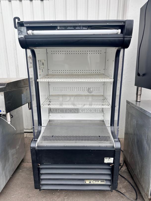Excellent True 30" Vertical Open Air Cooler w/ (4) Levels, Black, 115v Tested and Working! - Image 5 of 7