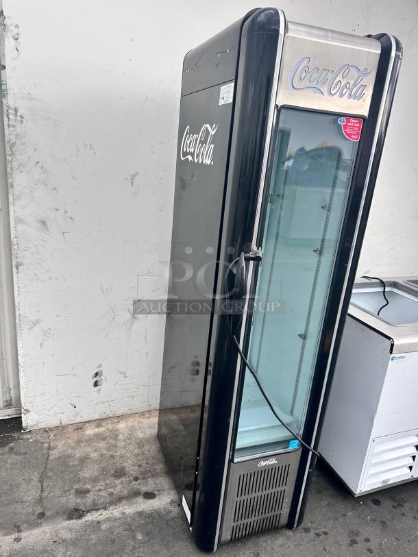 Nice Commercial Single Door Refrigerated Glass  Merchandiser 115 Volt Tested and Working! - Image 3 of 10