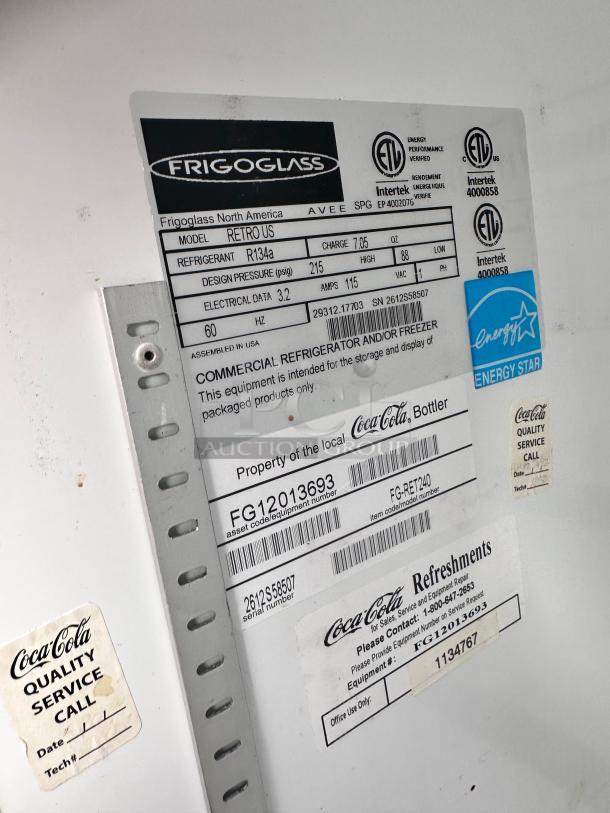 Nice Commercial Single Door Refrigerated Glass  Merchandiser 115 Volt Tested and Working! - Image 10 of 10