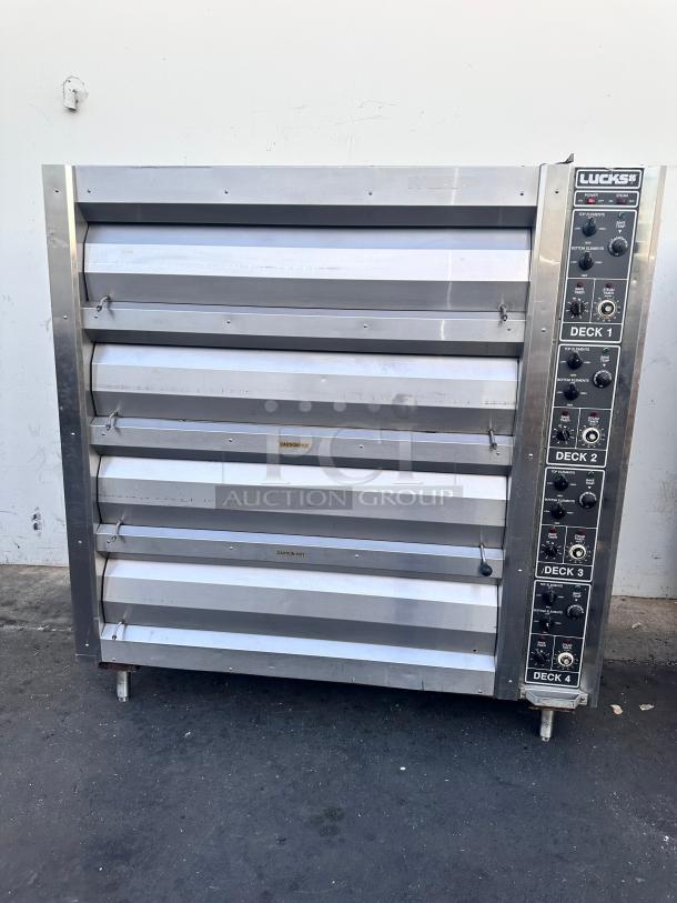 Lucks Commercial 4 Deck Electric Bread and Pizza Oven Tested and Working! - Image 2 of 14