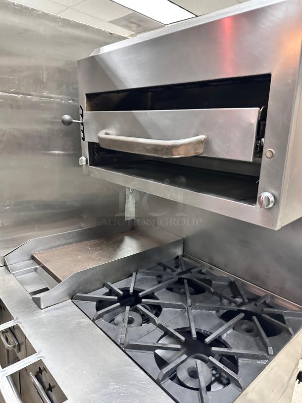 Southbend Commercial 36" Gas Griddle with 2 Burner and One Oven Has Salamander on the Top Tested and Working! - Image 7 of 9