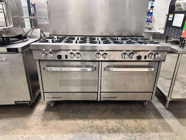 Excellent Southbend Commercial gas 10 Burner With Two Ovens Tested and Working! - Image 1 of 6