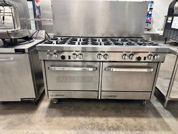 Excellent Southbend Commercial gas 10 Burner With Two Ovens Tested and Working! - Image 2 of 6