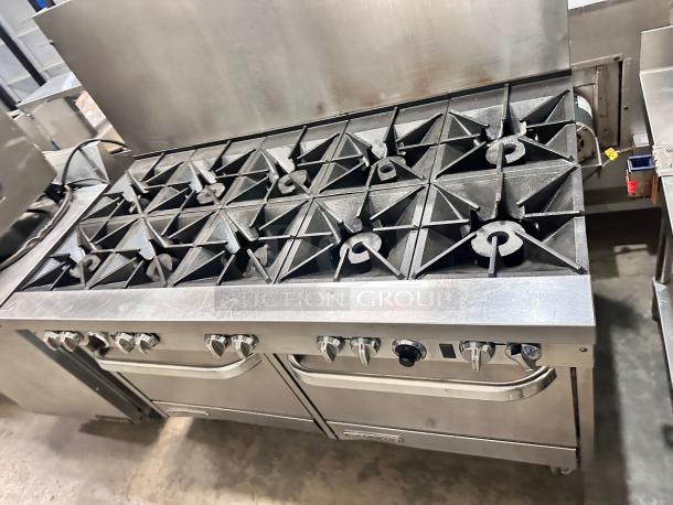 Excellent Southbend Commercial gas 10 Burner With Two Ovens Tested and Working! - Image 5 of 6