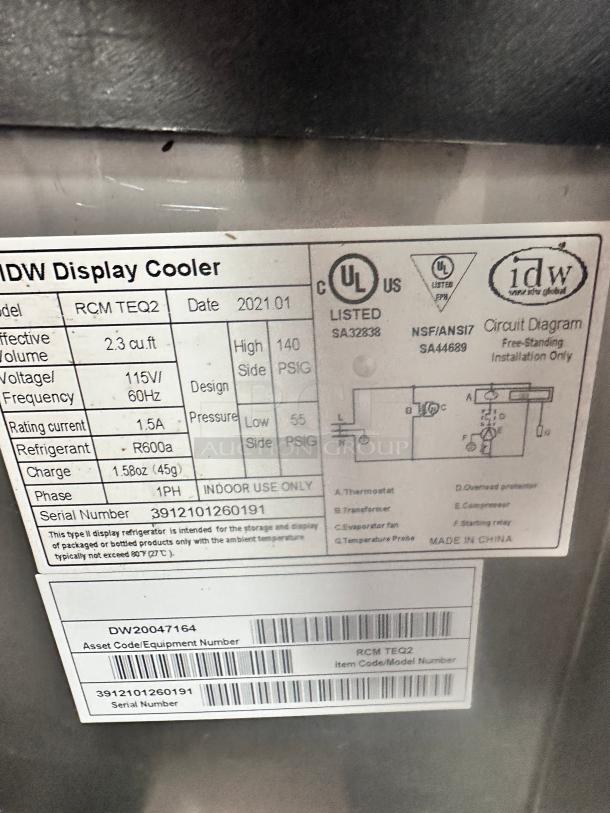 Commercial Refrigerator 115 Volt Tested and Working! - Image 8 of 11
