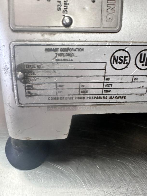 Hobart 2812 12" Blade Commercial Manual Meat Slicer 115 Volt - Image 11 of 11