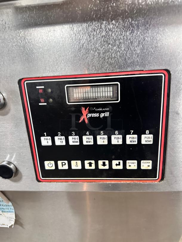 Nice Garland XG36 Xpress 36" Semi Automaric Triple Clamshell Grill Griddle-3 Platens Gas Tested and Working! - Image 6 of 7