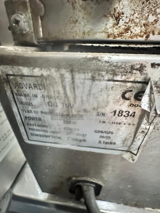 Visvardis DG16V 41" Turbo Gas Gyro Machine - 200 lb. Capacity Tested and Working! - Image 6 of 7