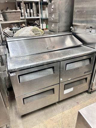 Turbo Air TST-48SD-D4-N 48" Super Deluxe Sandwich/Salad Prep Table w/ Refrigerated Base, 115v Tested and Working!