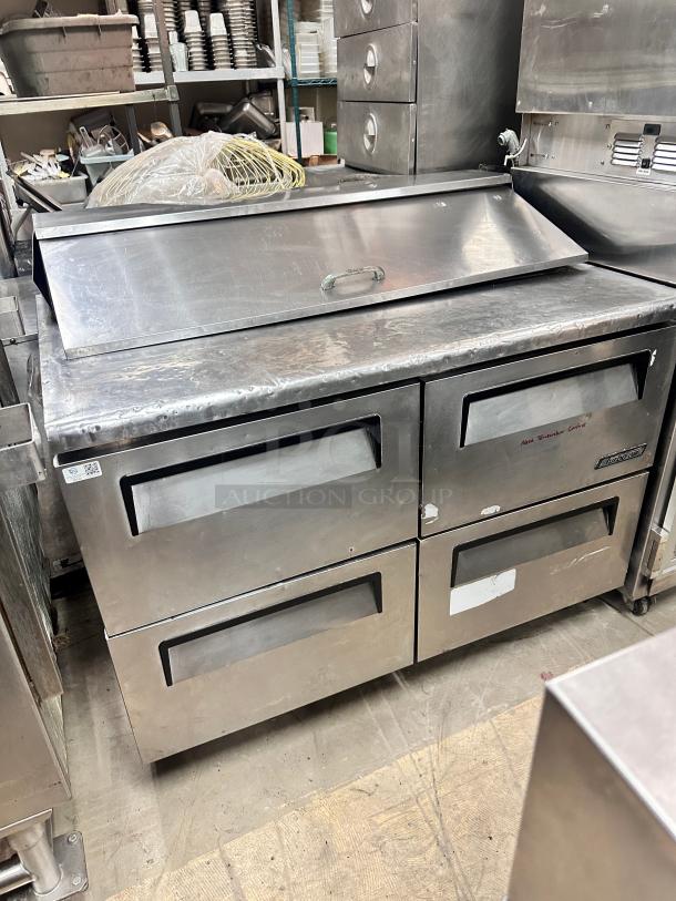 Turbo Air TST-48SD-D4-N 48" Super Deluxe Sandwich/Salad Prep Table w/ Refrigerated Base, 115v Tested and Working! - Image 2 of 7