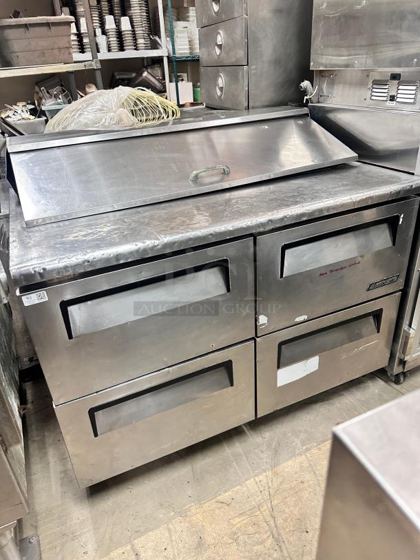 Turbo Air TST-48SD-D4-N 48" Super Deluxe Sandwich/Salad Prep Table w/ Refrigerated Base, 115v Tested and Working! - Image 3 of 7